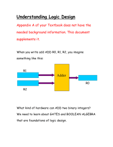 Logic Design Lecture Notes: Gates, Boolean Algebra, Circuits