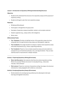 Expository Writing Lesson Plan