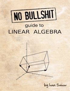 No Bullshit Guide to Linear Algebra