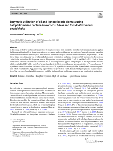 Enzymatic Biomass Utilization by Halophilic Marine Bacteria