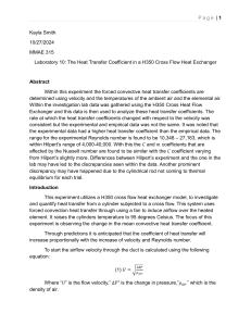 Heat Transfer Coefficient Lab Report