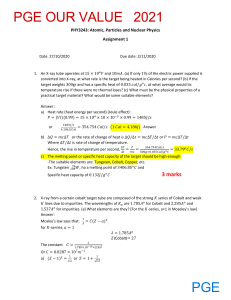 Atomic, Particle, Nuclear Physics Assignment