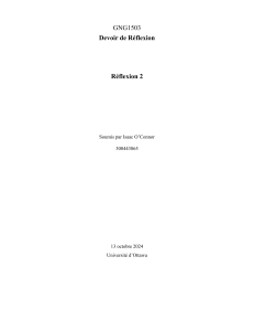 Devoir de Réflexion GNG1503: Processus de Conception et Compétences