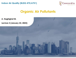 Organic Air Pollutants Presentation Slide