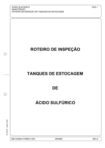 Roteiro de Inspeção de Tanques de Ácido Sulfúrico