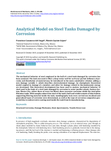 Steel Tank Corrosion Analytical Model