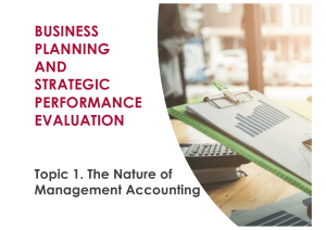 Management Accounting: Nature & Evaluation