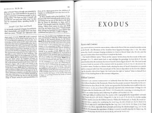 Genesis & Exodus Excerpt: Joseph's Death & Exodus Transition