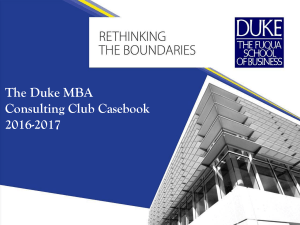 Duke MBA Consulting Casebook 2016-2017