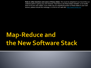 Map-Reduce and New Software Stack