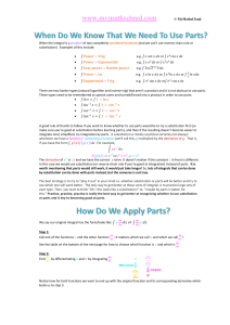 Integration by Parts: A Guide