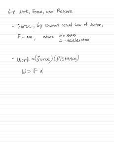 Praca, Siła i Ciśnienie - Notatki z Fizyki