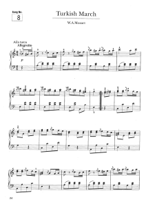 Turkish March Sheet Music by Mozart