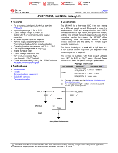 LP5907 Low-Noise LDO Datasheet: Features, Specs, Applications