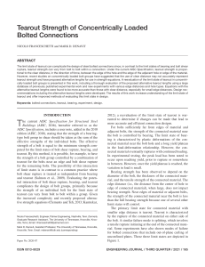 Tearout Strength in Bolted Connections
