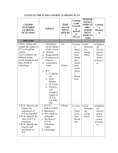 Living in the IT Era Course Learning Plan