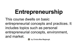 Entrepreneurship Course Syllabus