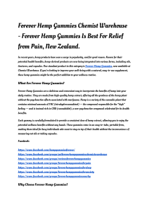 Forever Hemp Gummies: Pain Relief & Wellness