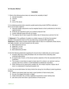 Valuation Methods Exam