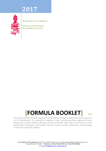 Fire Engineering Science Formula Booklet