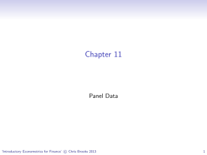 Panel Data in Finance: Econometrics Presentation