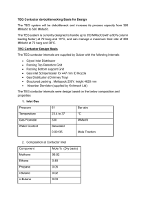 TEG Contactor Debottlenecking Design Basis