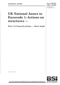 UK National Annex to Eurocode 1: Snow Loads