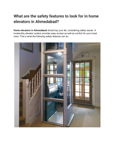 Home Elevator Safety Features in Ahmedabad