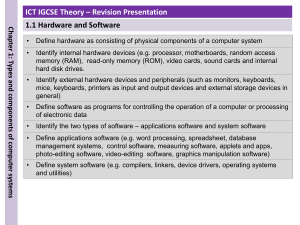 ICT IGCSE Hardware & Software Presentation