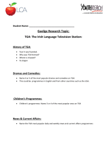 TG4 Irish Language TV Research Worksheet