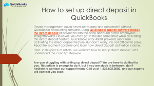 QuickBooks Direct Deposit Setup Guide