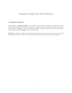 Random Variables & Properties: Expected Value, Variance, CDF
