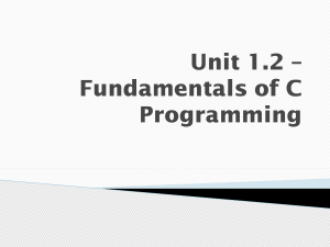 Fundamentals of C Programming Presentation