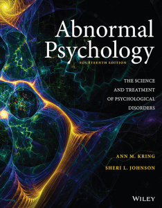 Abnormal Psychology Textbook