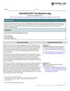 The Medicine Bag Teacher Copy