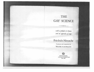 The Gay Science by Nietzsche: Philosophy Book