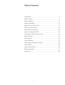 Motor Control Centers Basics Course