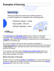 Examples of Kenning: Definition & Usage