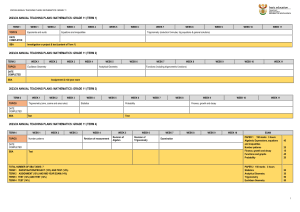 Grade 11 Math Teaching Plan