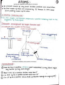 Atomic Structure & Alpha Scattering Notes