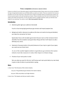 Informative Speech Outline: Marine Industry Emissions