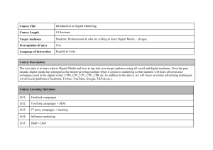 Digital Marketing Course Outline