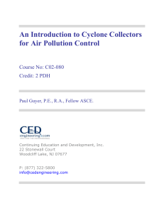 Cyclone Collectors for Air Pollution Control Course