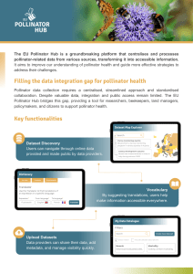 EU Pollinator Hub: Data Platform for Pollinator Health