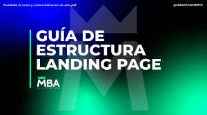 Guía de Estructura Landing Page para E-commerce