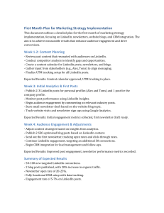 First Month Marketing Strategy Plan