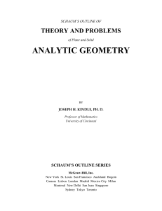 Analytic Geometry Textbook: Theory & Problems