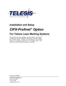 Telesis CIFX-Profinet Installation & Setup Guide