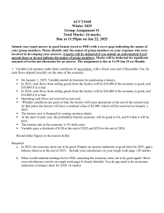 ACCT4160 Group Assignment: Financial Statements Under Uncertainty