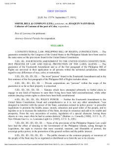 Smith, Bell & Co. v. Natividad: Philippine Coastwise Trade Law